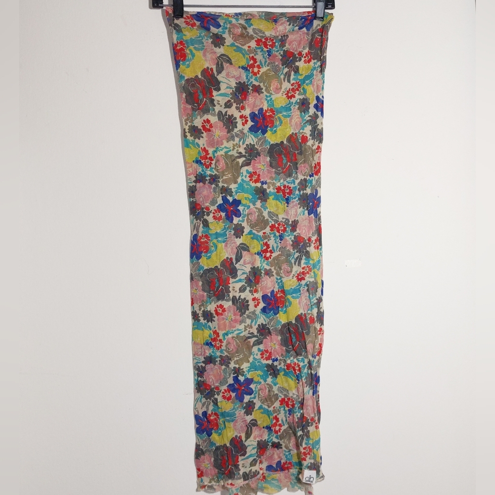 Crown Women's Cotton Blend Floral Scarf Headwrap Shawl Wrap Multicolor - Picture 3 of 7